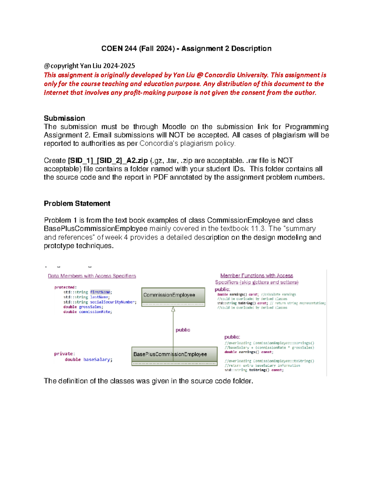 COEN244 A2 F2024 - Programming Assignment 2 Overview and Tasks - Studocu