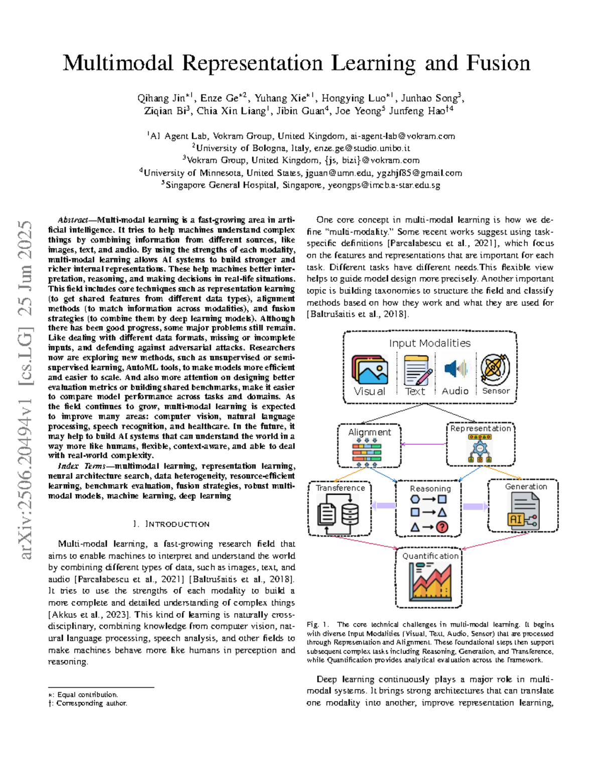 Multimodal Representation Learning and Fusion: Insights and Challenges ...