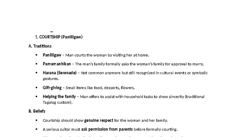 NCR - Courtship, Baptism, Marriage, and Wedding Traditions - Studocu