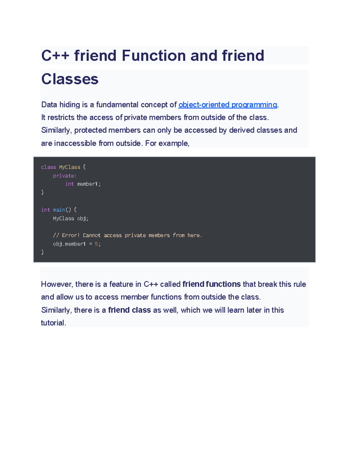 001-Friend Functions and Friend Classes: Understanding Data Hiding ...