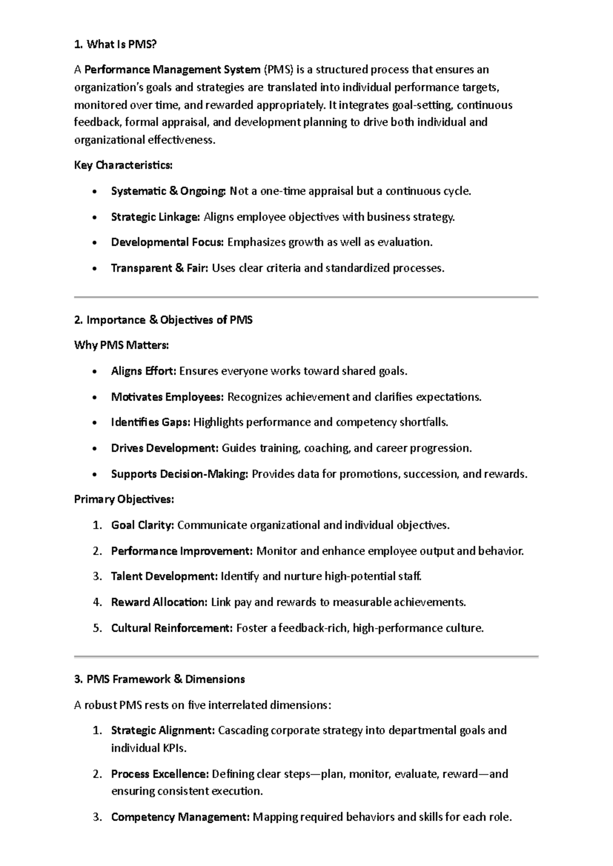 Practise Material for Performance Management System - What Is PMS? A ...