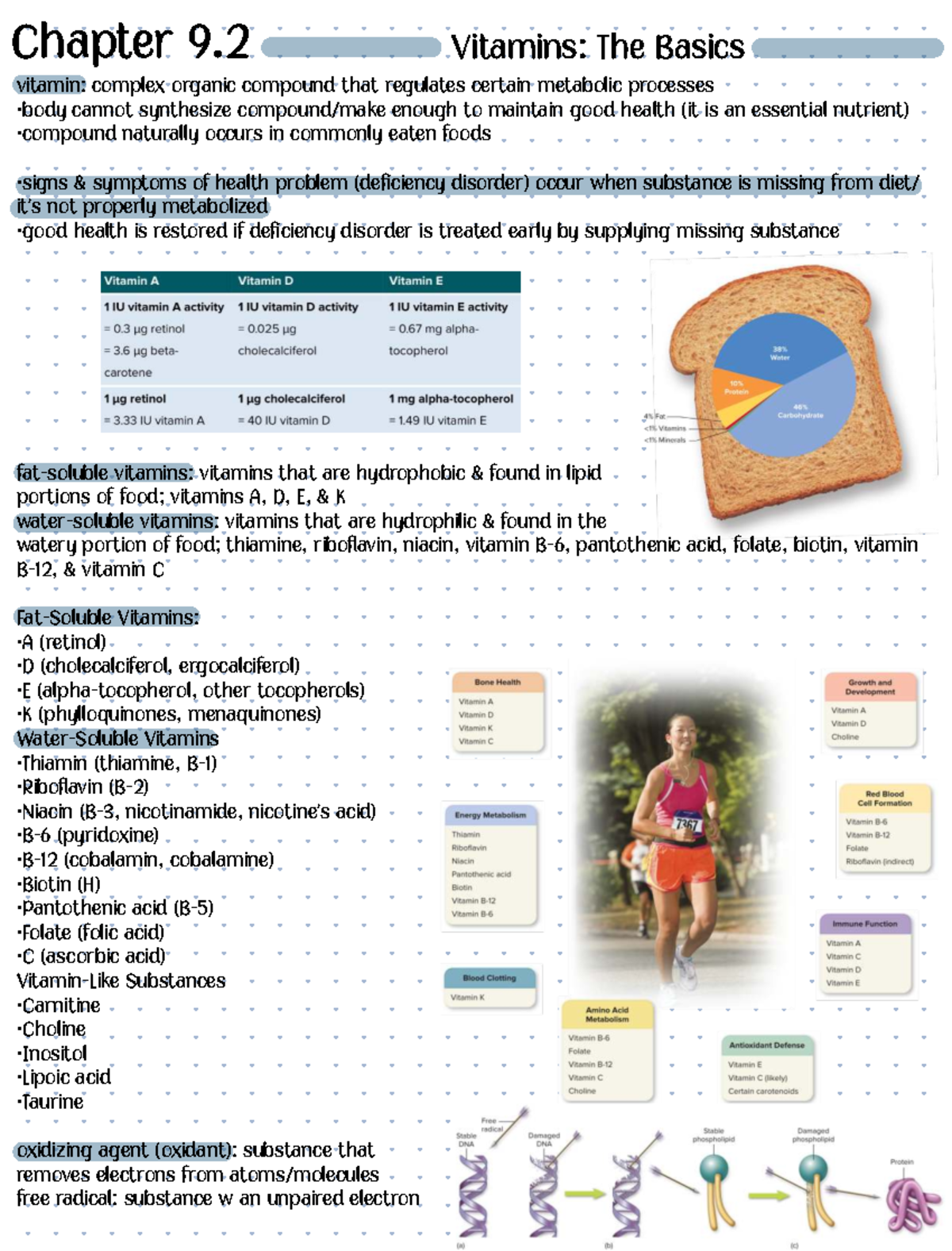 Chapter 9 & 10 - Nursing Notes on Vitamins and Health - Studocu