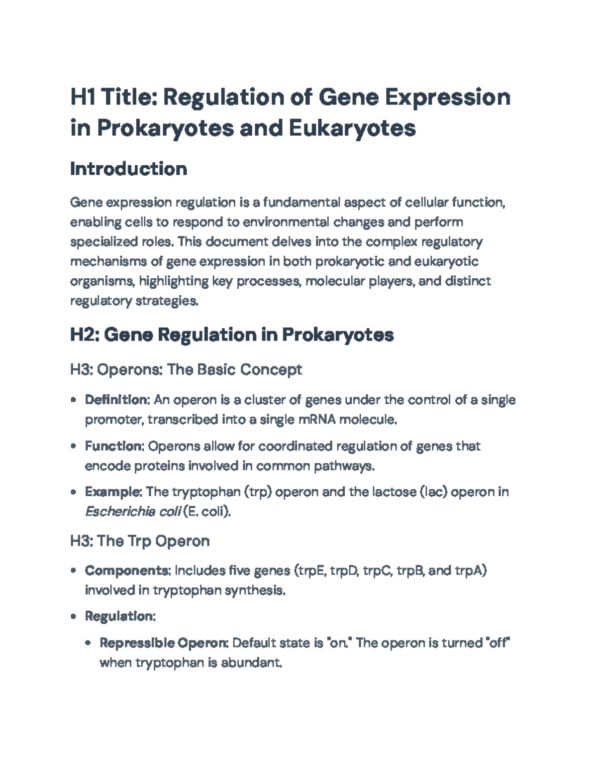 Regulation of Gene Expression in Prokaryotes & Eukaryotes: Overview ...