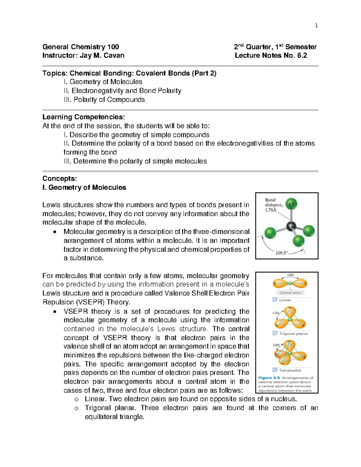 2nd Quarter Exam Review: General Chemistry (GEN CHEM) - Studocu
