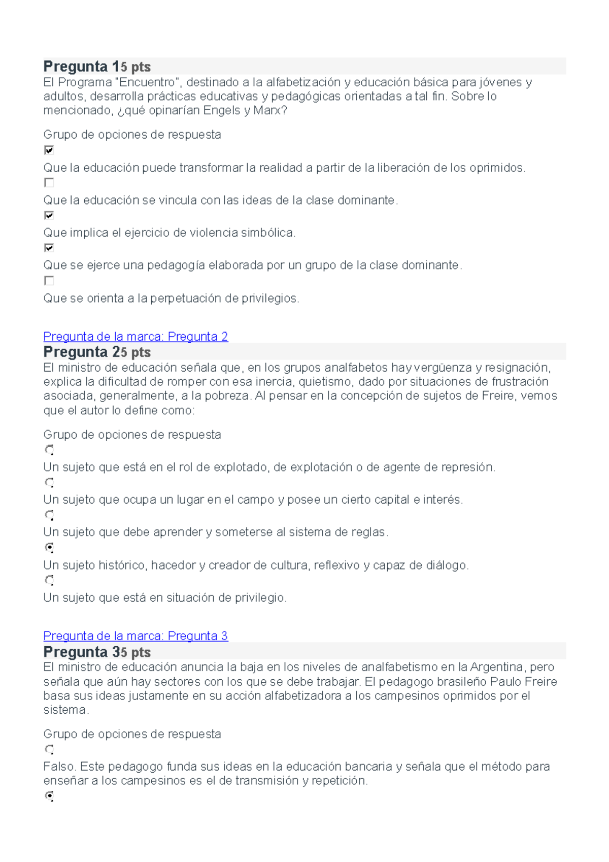TP3 Cs de la educ - Trabajo practico 3 - Pregunta 15 pts El Programa ...