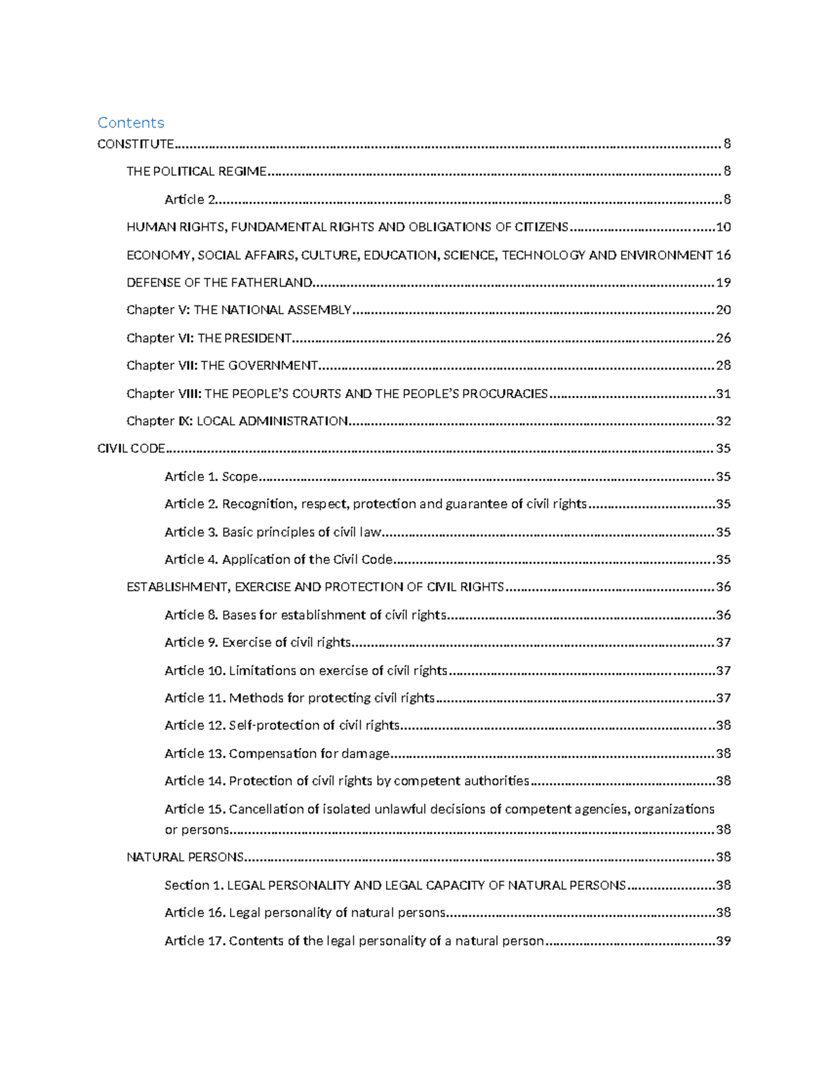 Luật - law - Contents - Studocu
