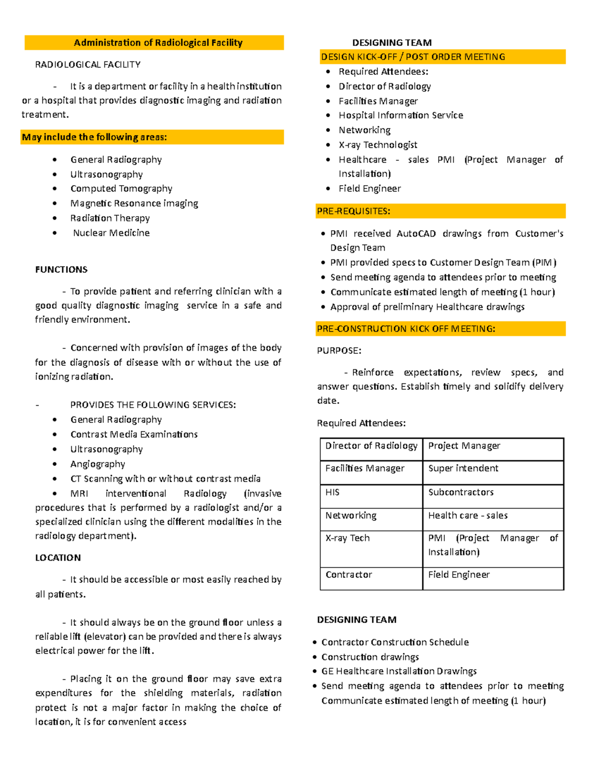 Administration of Radiological Facility: Overview and Key Functions ...