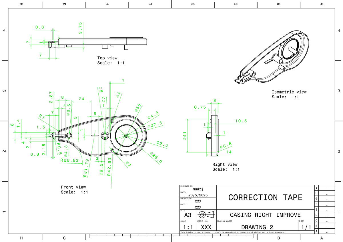 Casing Design Drawing - HEHEHHE - Scale 1:1 with Views - Studocu