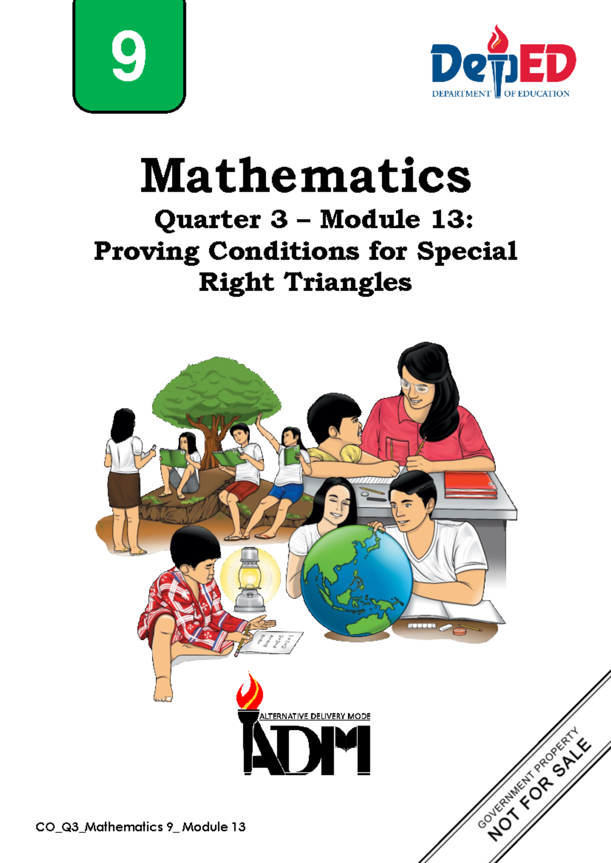 MATH9 Q3 Module 13: Proving Conditions for Special Right Triangles ...