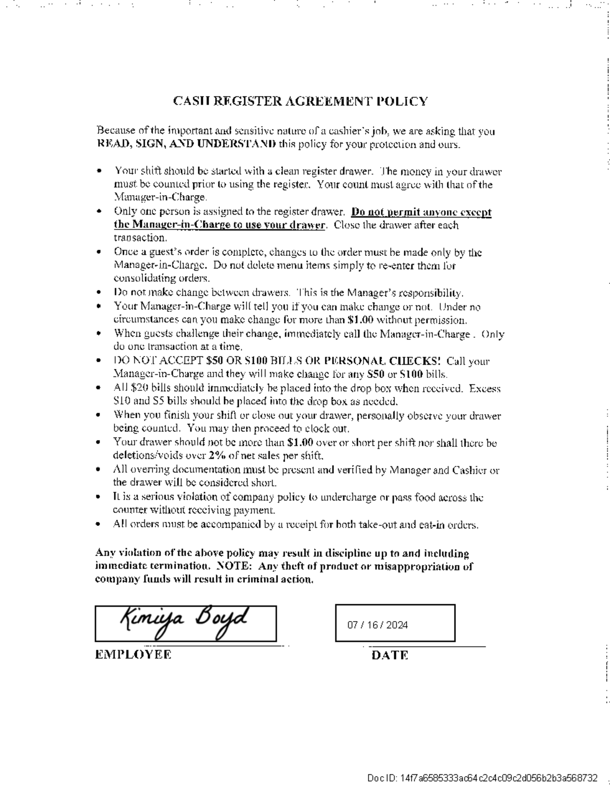 Cash Register, Code of Conduct & Ethics, Anti-Bribery, Anti ...