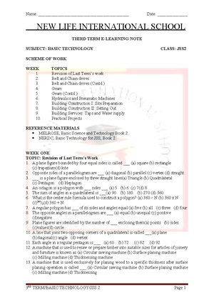 Chemistry SS1 2nd Term Exam Questions and Instructions - Studocu