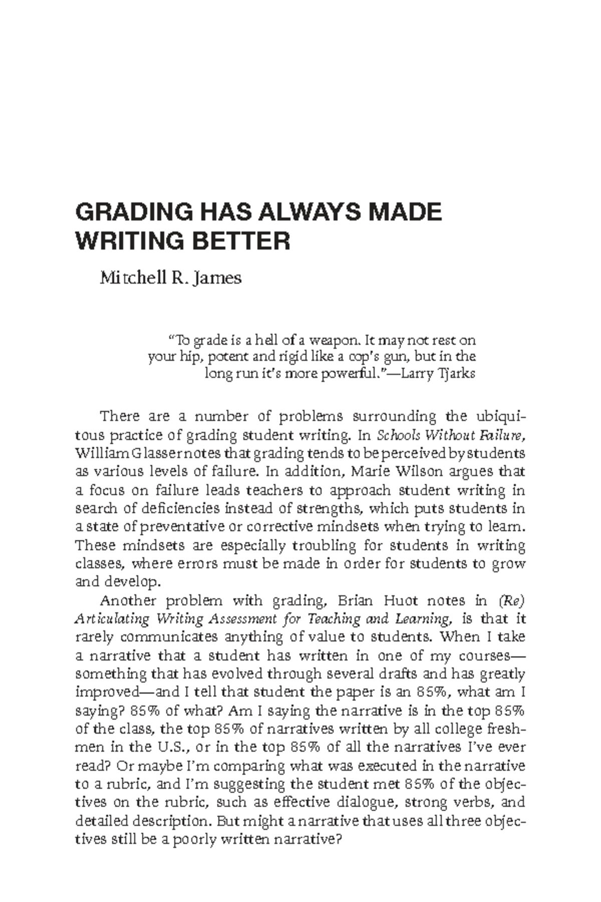 Alternatives to Grading in Writing Assessment: Formative vs. Summative ...