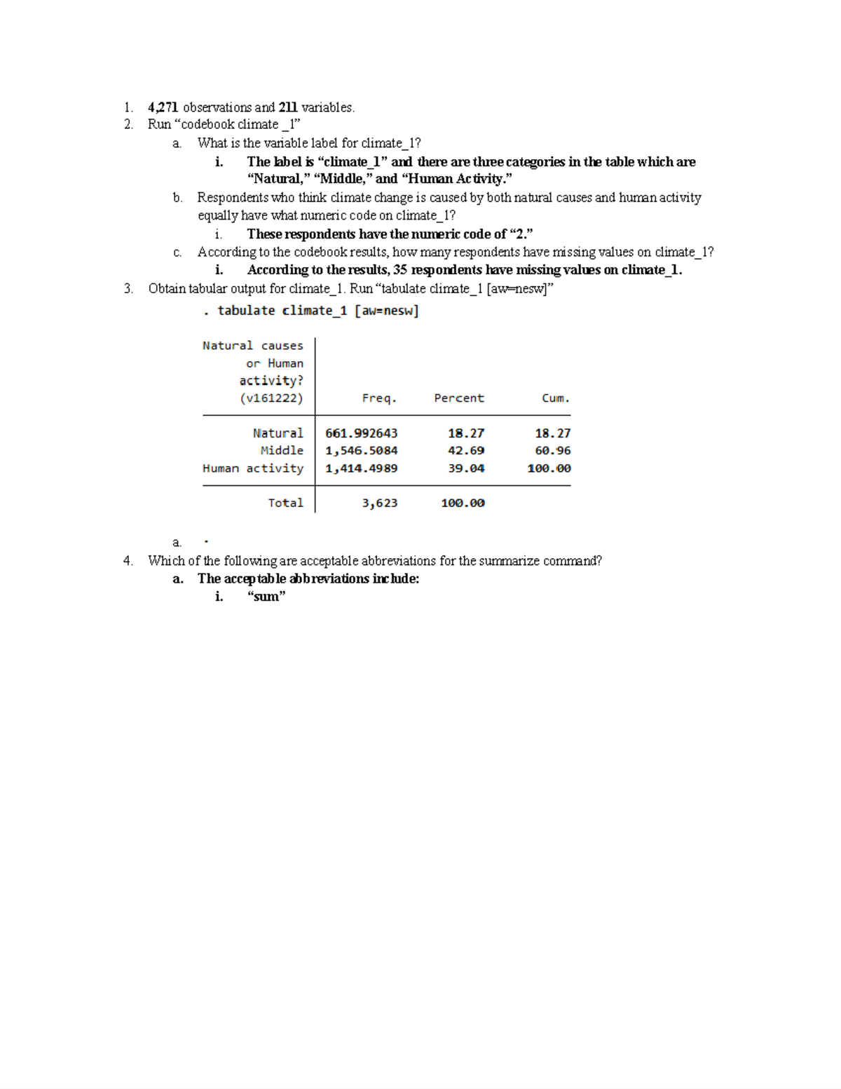 Chapter 1 Stata Homework Assignment Overview & Key Outputs - Studocu