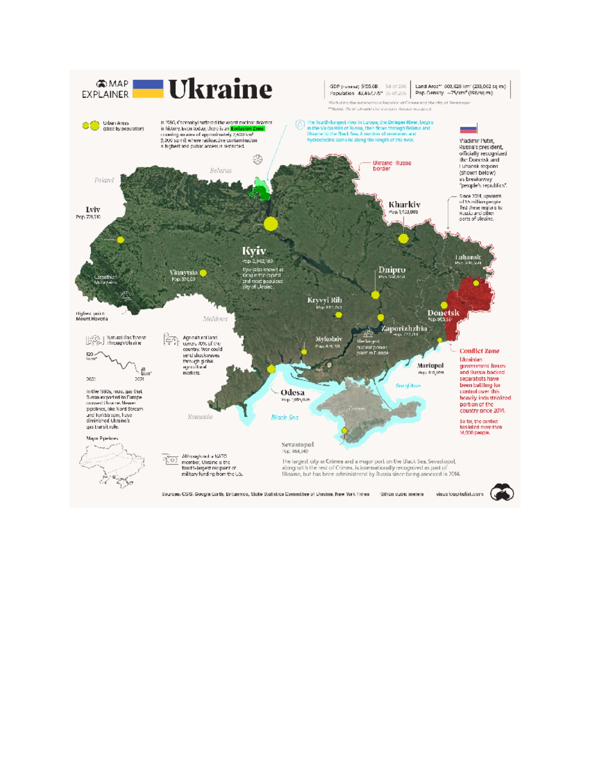 Ukraine Map Overview and Key Geographic Features - Studocu