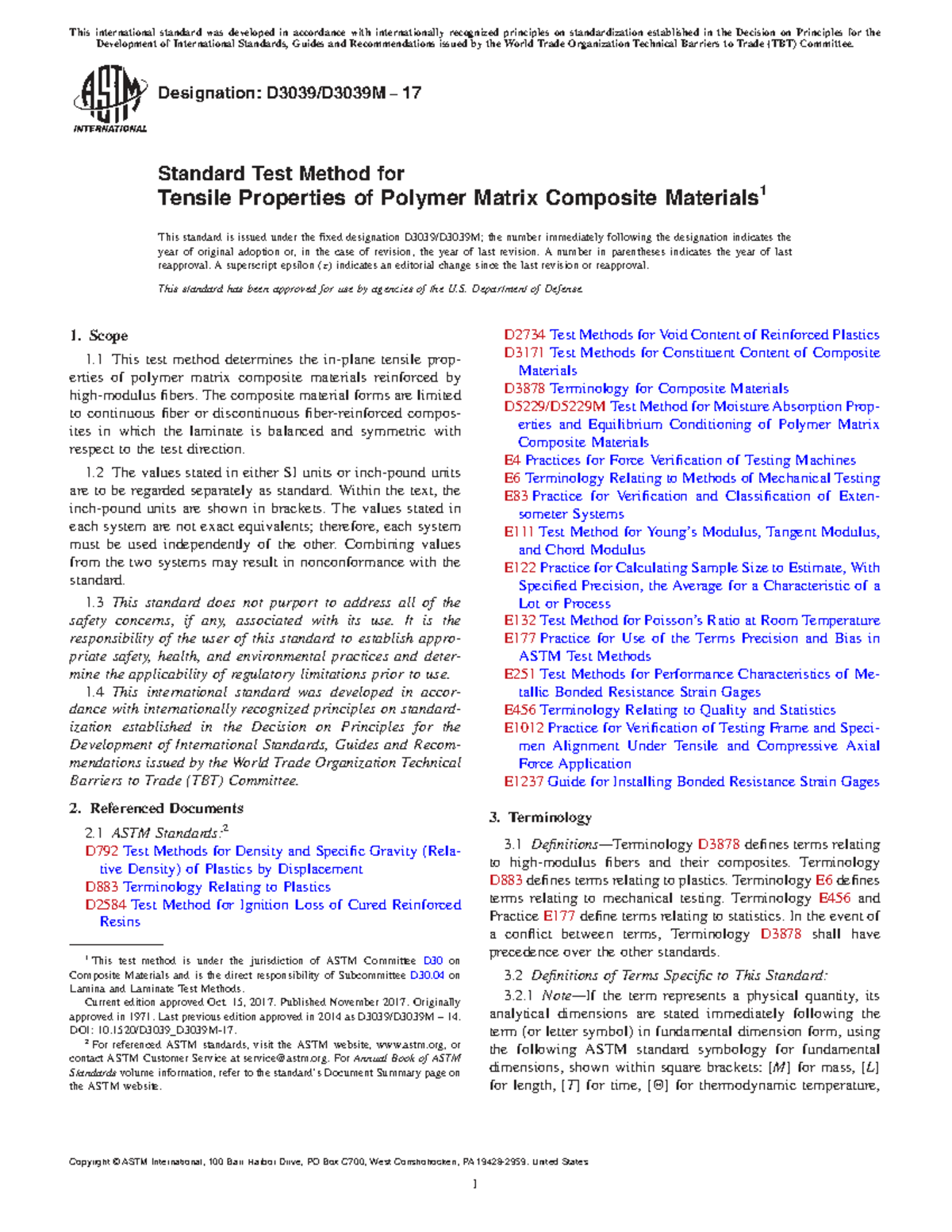 ASTM D3039 D3039M 17 Standard Test Method for Tensile Properties of ...
