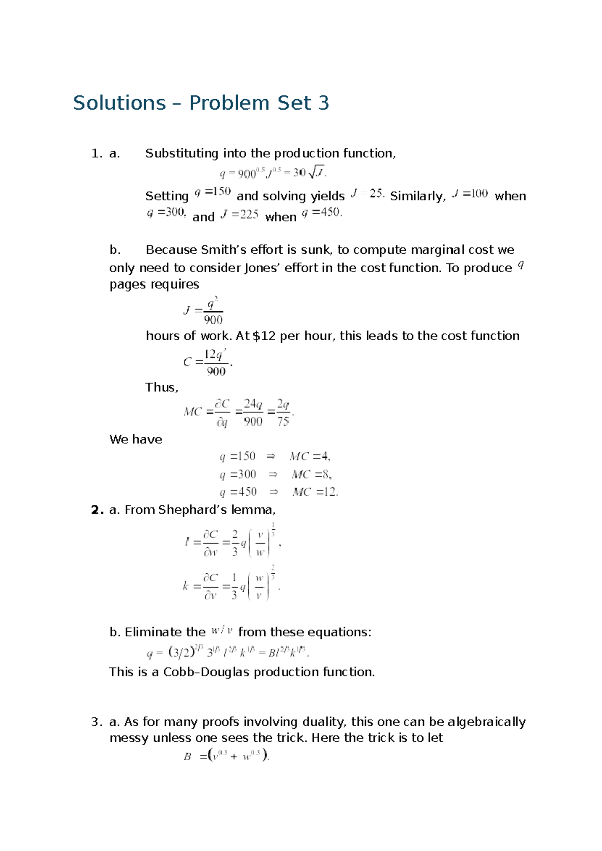 PS3 - Assignment Solutions for Problem Set 3 Analysis - Studocu