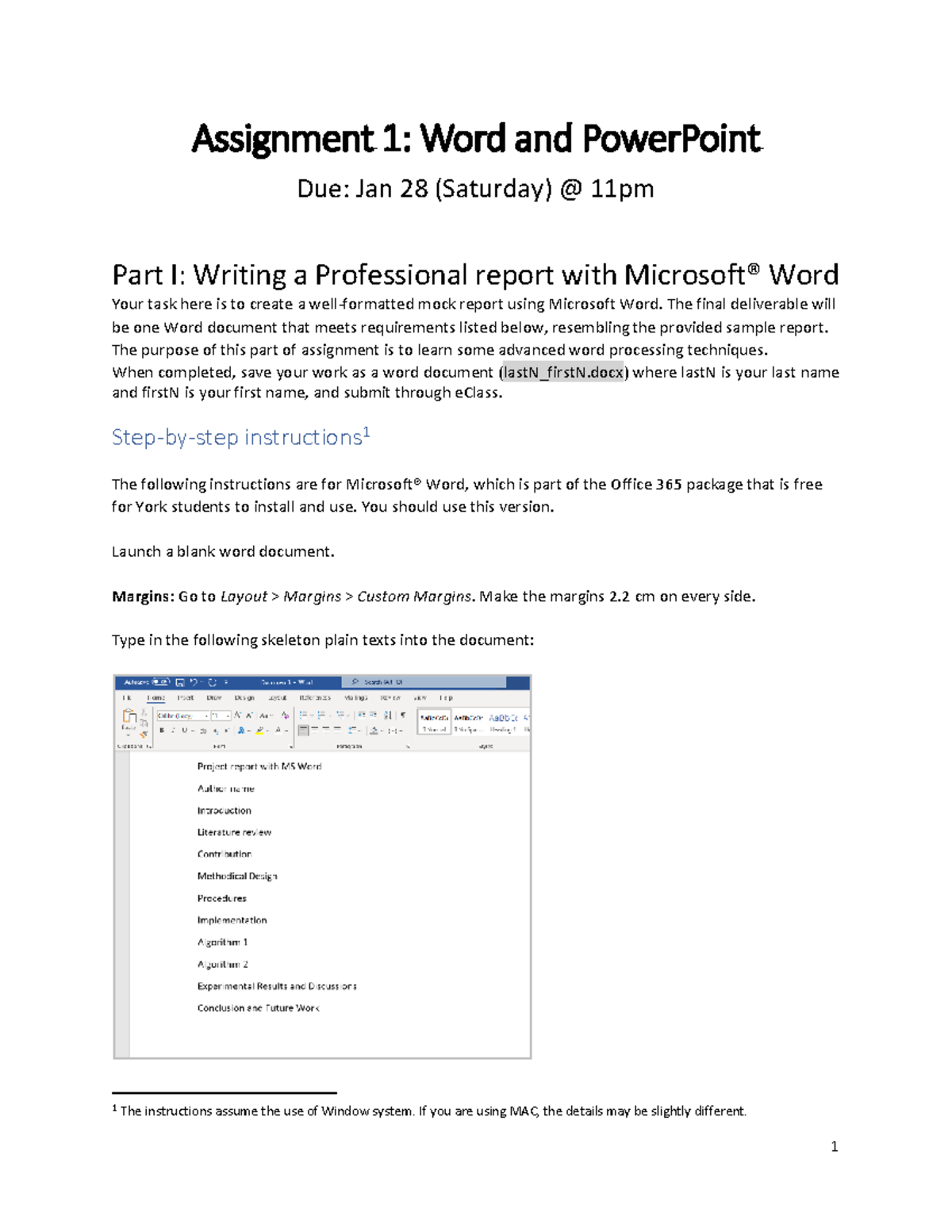 23w Assignment 1: Professional Report & Presentation Creation Guide ...