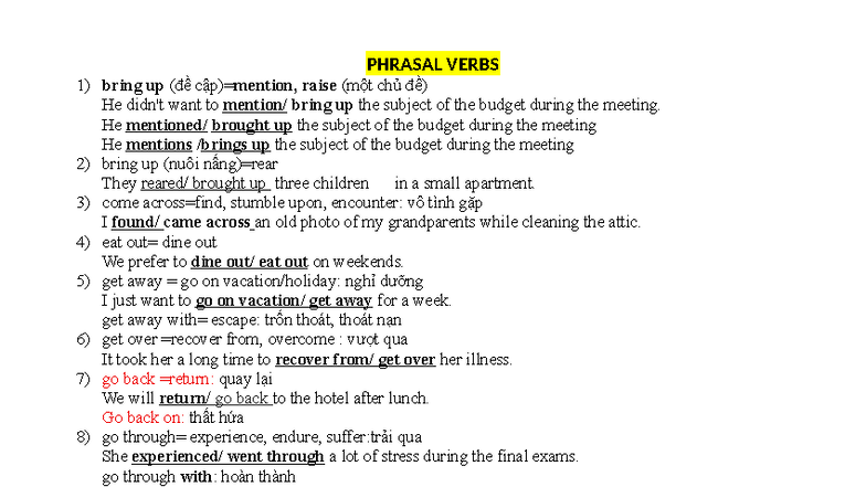 PHRASAL VERBS: Essential Guide for English Learners (15) - Studocu
