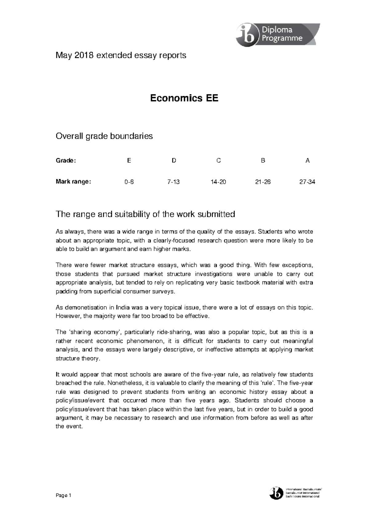 May 2018 EE Economics Report: Insights & Recommendations - Studocu