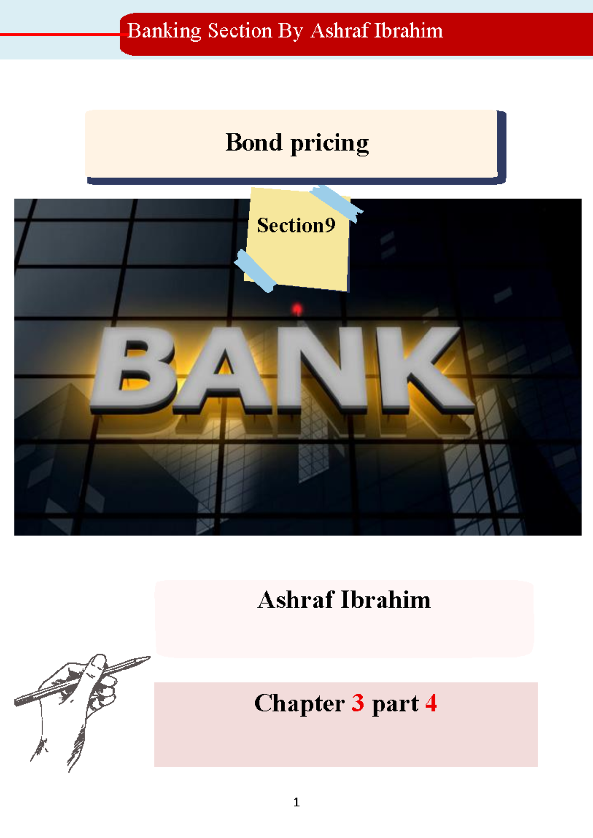 Banking CH 3 Sec 9: Bond Pricing Examples & Calculations - Studocu