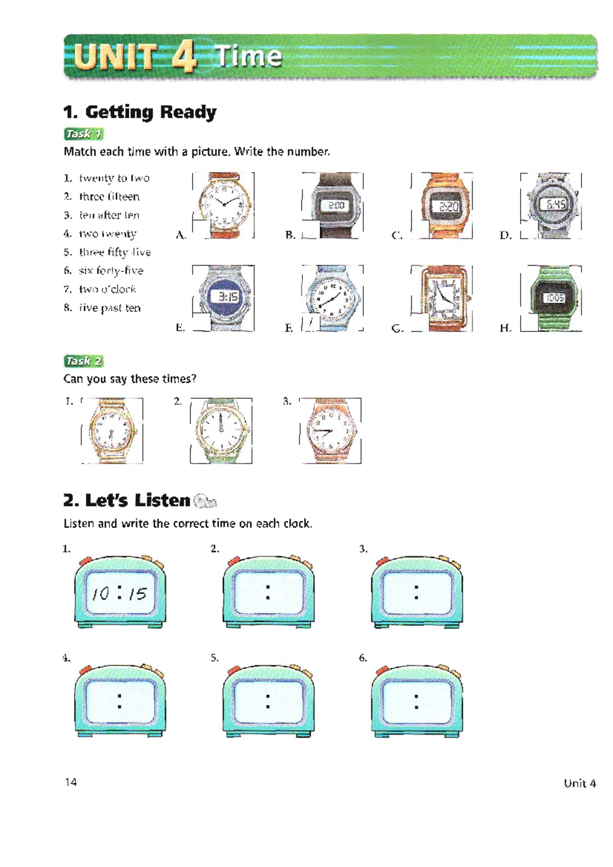 Toeic 4: Time Unit 4 Activities and Practice Exercises - Studocu