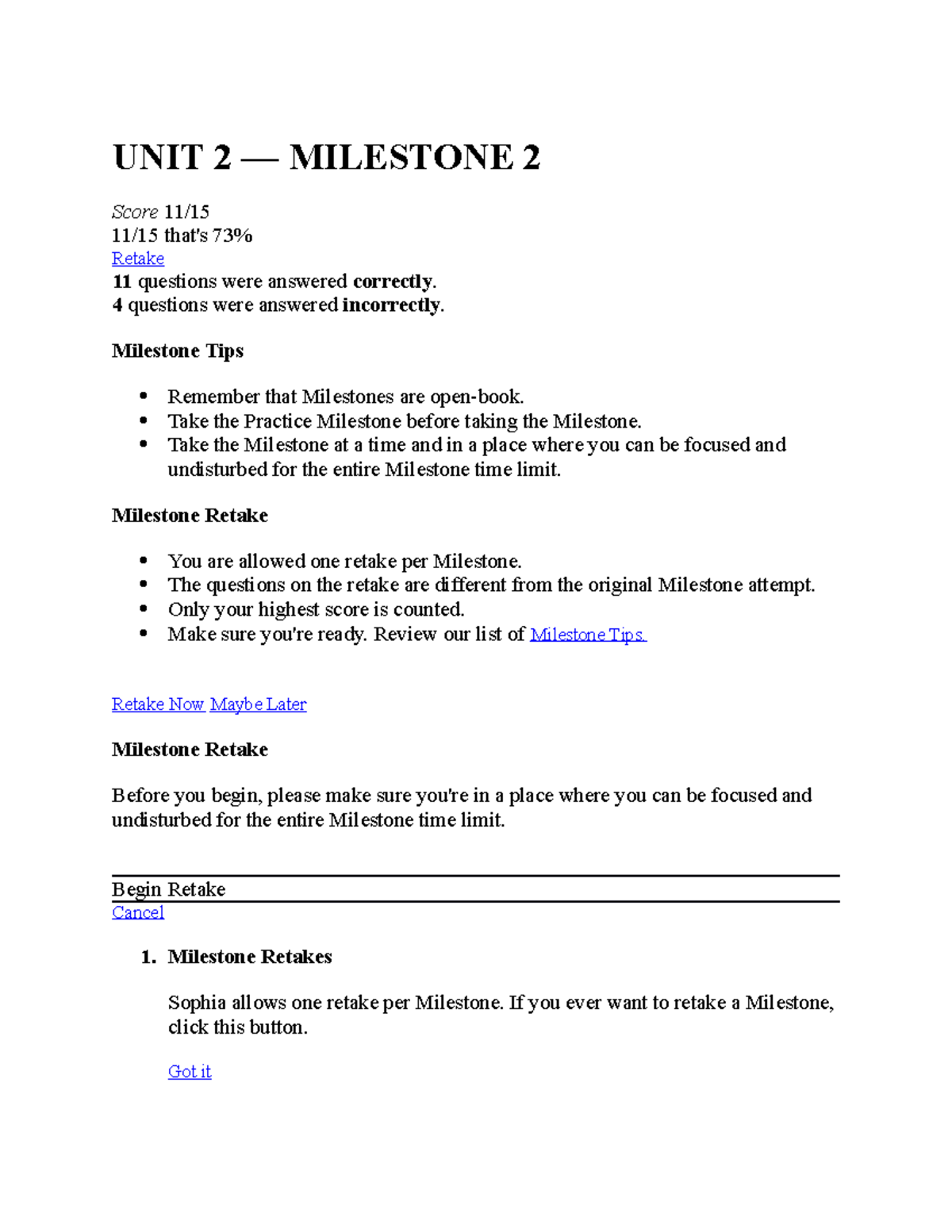 Intro to Ethics Milestone 2: Key Concepts and Retake Guidelines - Studocu
