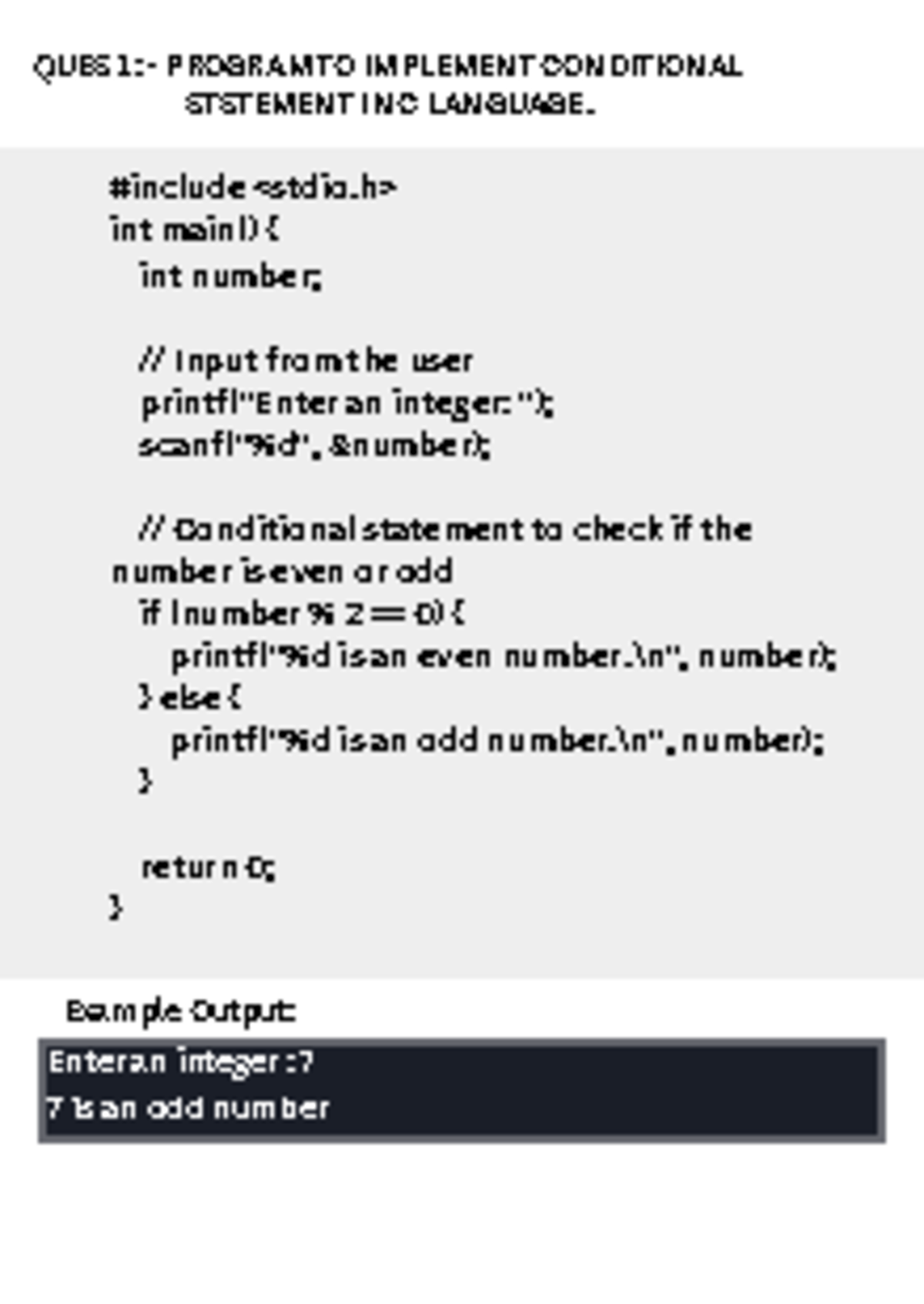 Program TO Implement Switch-CASE Statement IN C - #include int main ...