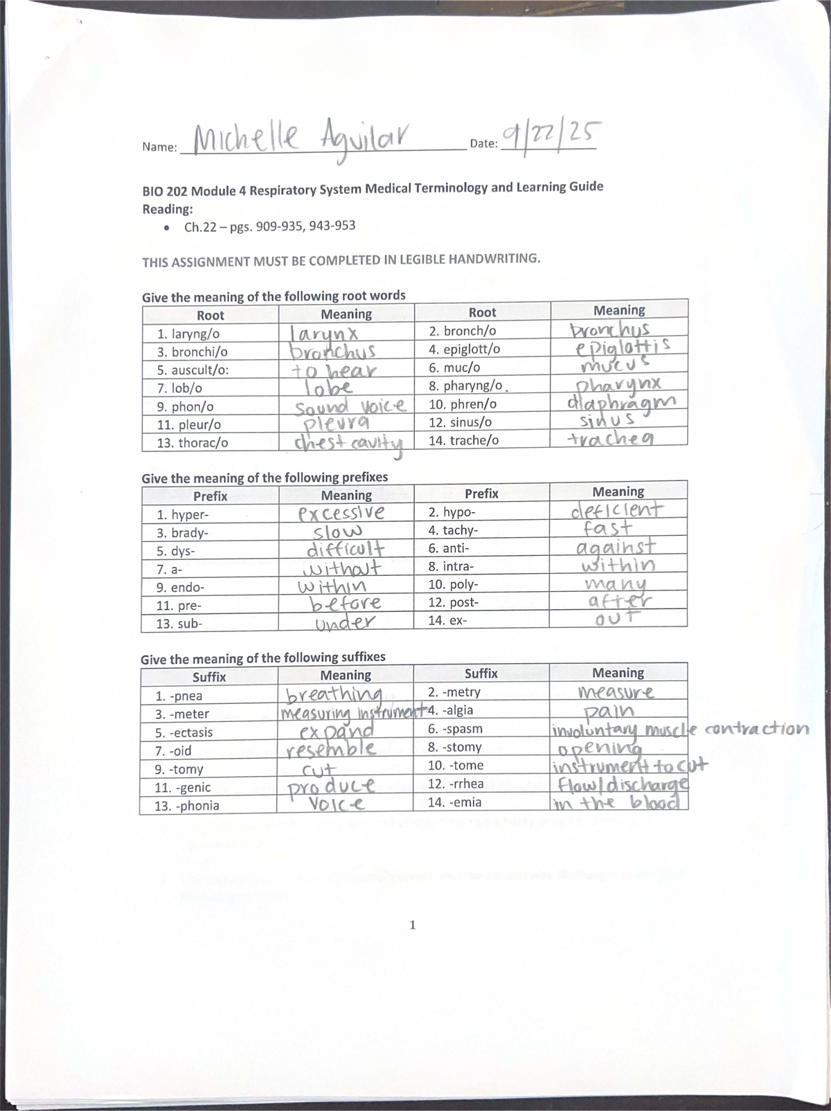 BIO 202 Module 4 Learning Guide: Respiratory System Terminology - Studocu