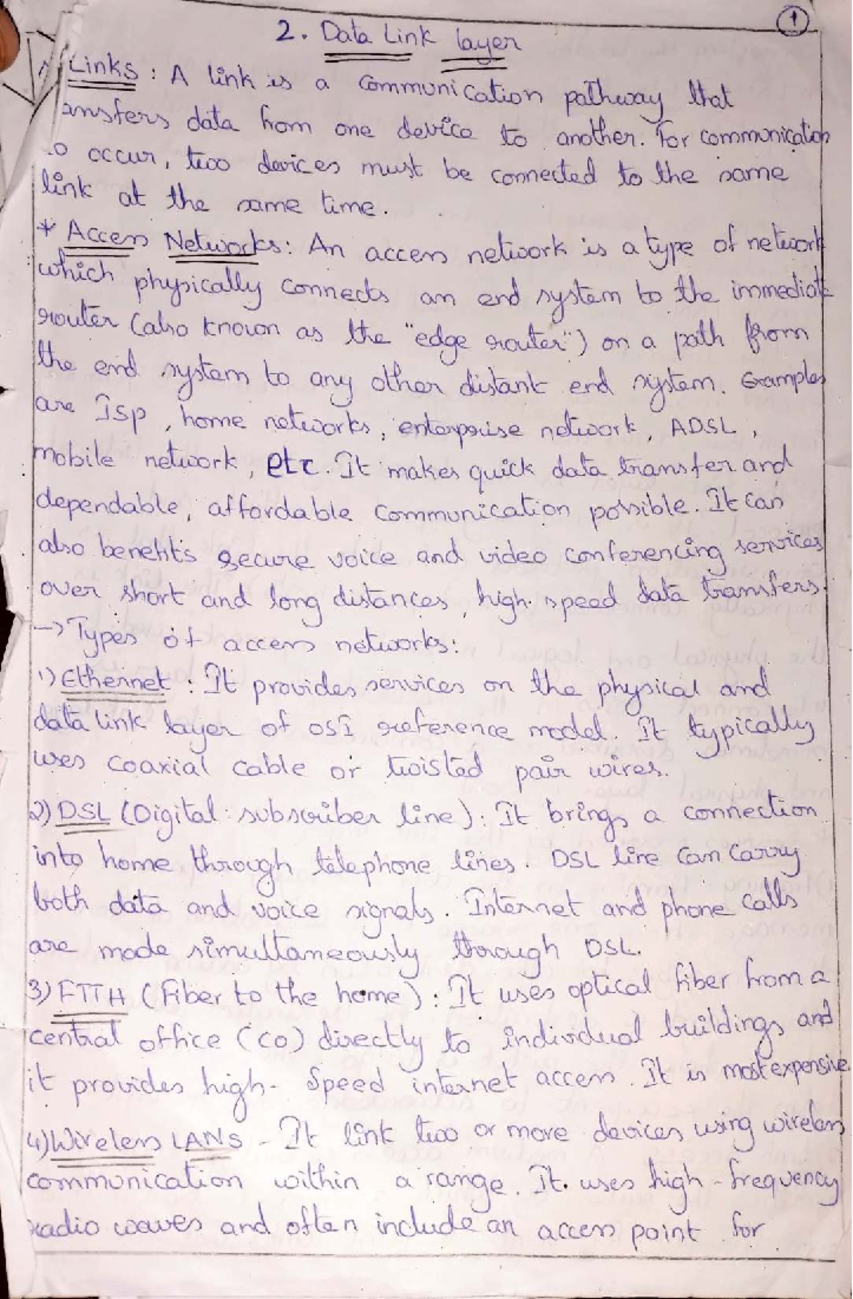 DC - Unit 2: Data Link Layer Communication Notes - Studocu