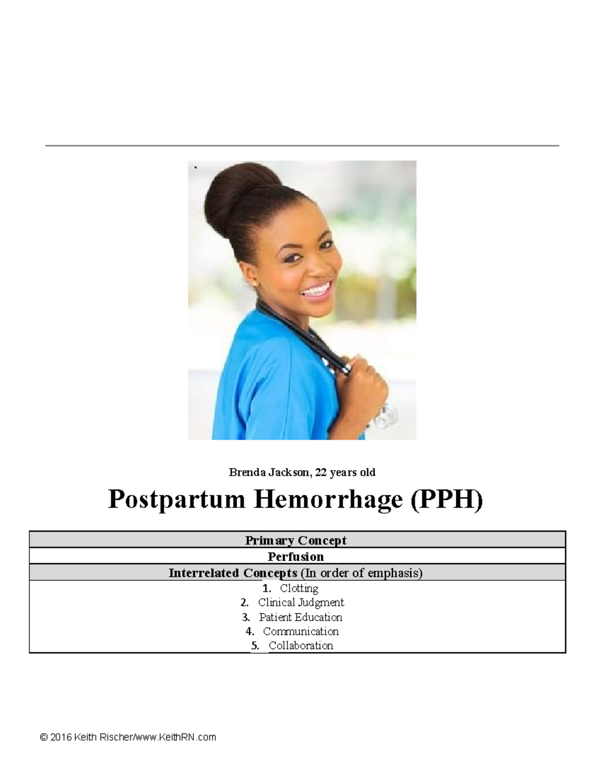 Final- Student-PPH Unfolding Reasoning - Postpartum Hemorrhage (PPH ...
