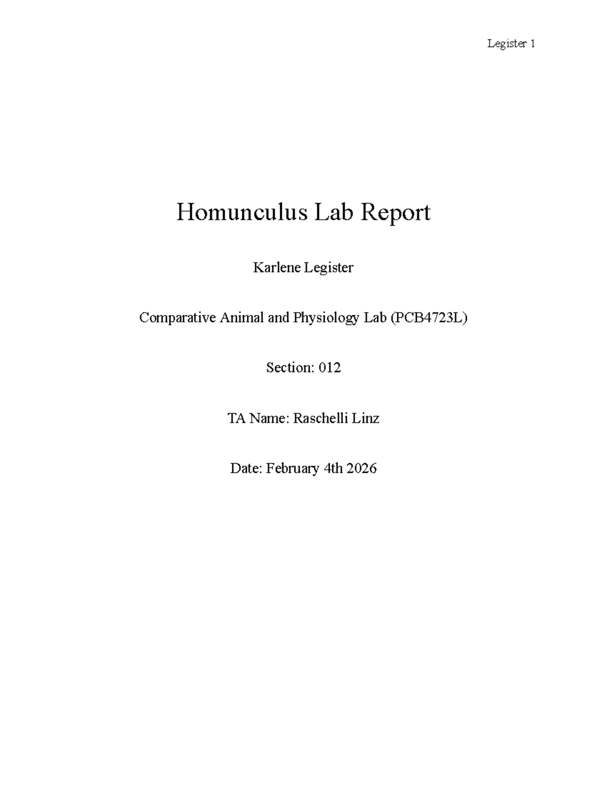 Homunculus Lab Report (PCB4723L) - Discrimination Thresholds Analysis ...