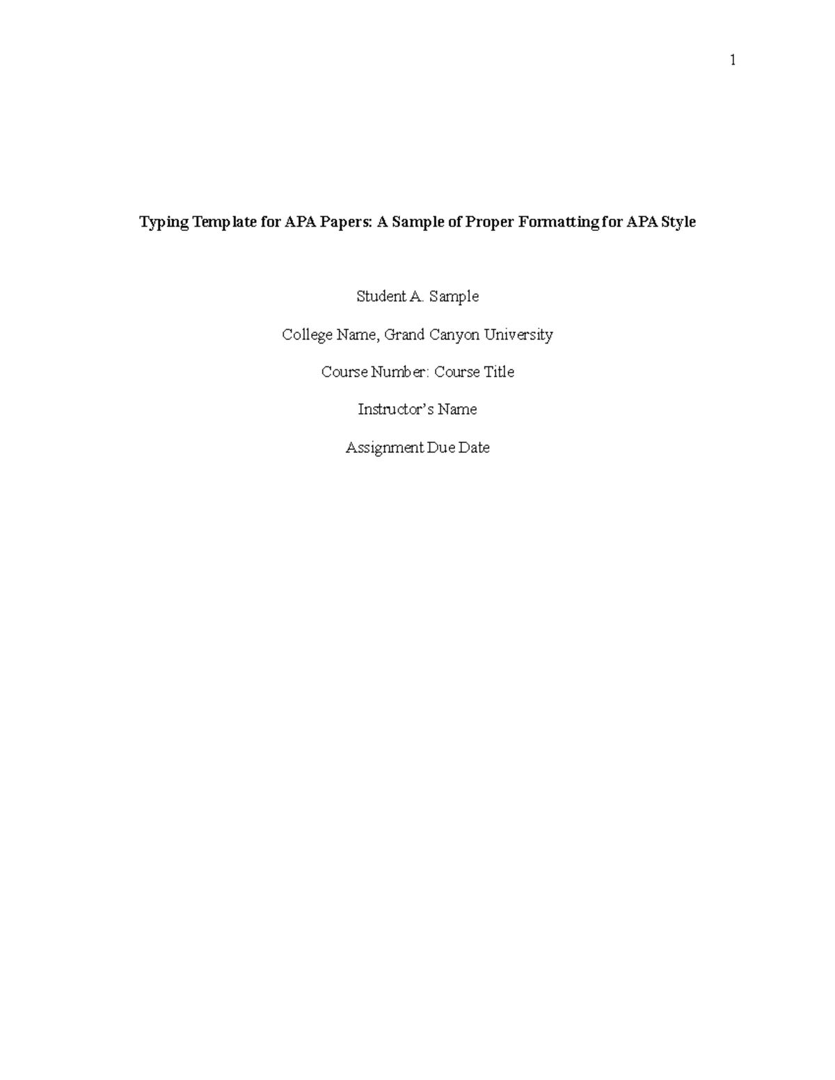 APA 7th Edition Template for Proper Paper Formatting - Studocu