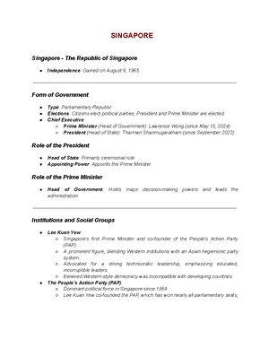 MUN Notes - Bado, Josellee Nina J. BA POS 2- A MUN NOTES Comparative ...