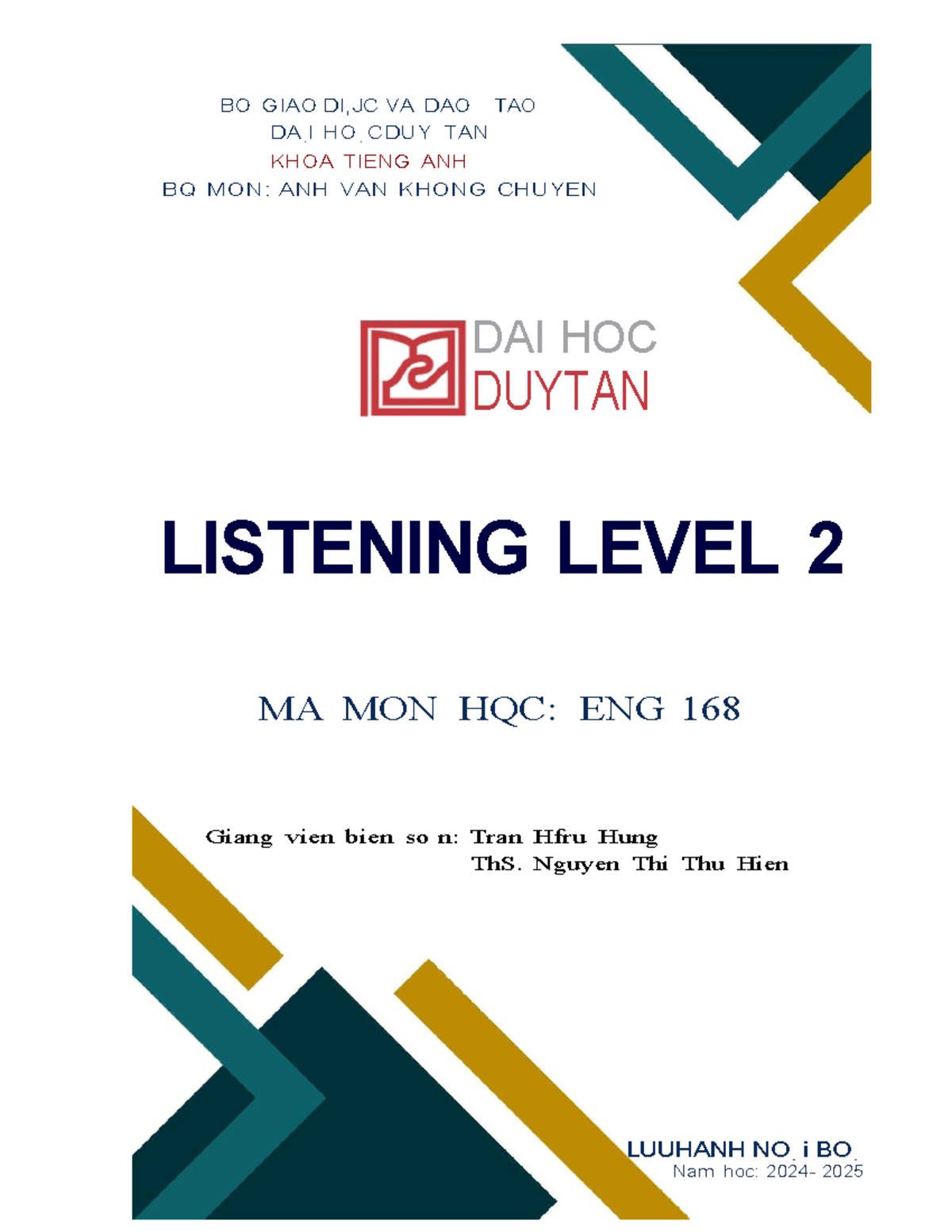Listening Level 2 ENG 168 - Comprehensive Guide for 2024-25 - Document Preview