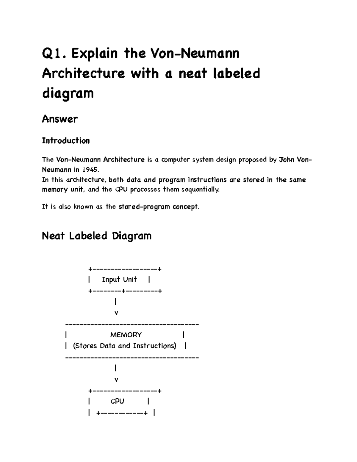 COA 101: Architecture and Functional Units of Computer Systems - Studocu
