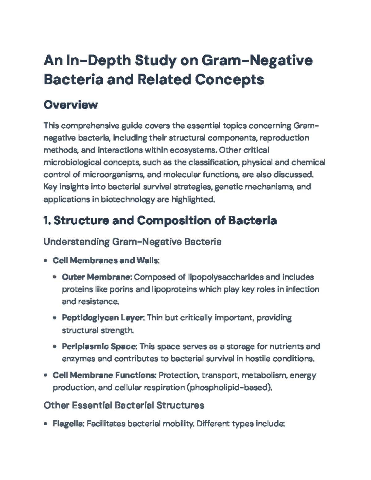 Comprehensive Overview of Gram-Negative Bacteria: Structure & Ecology ...