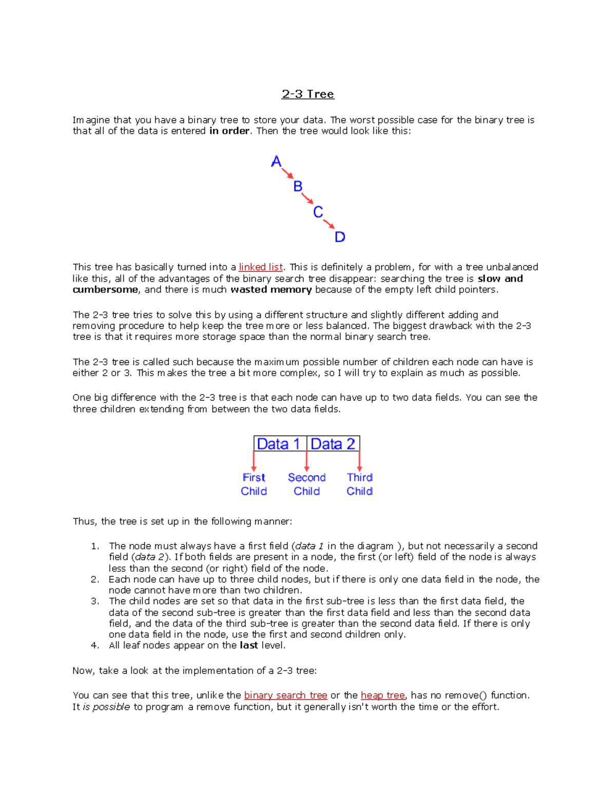 2-3 Tree Explanation: Understanding 2-3 Trees in Detail - Studocu