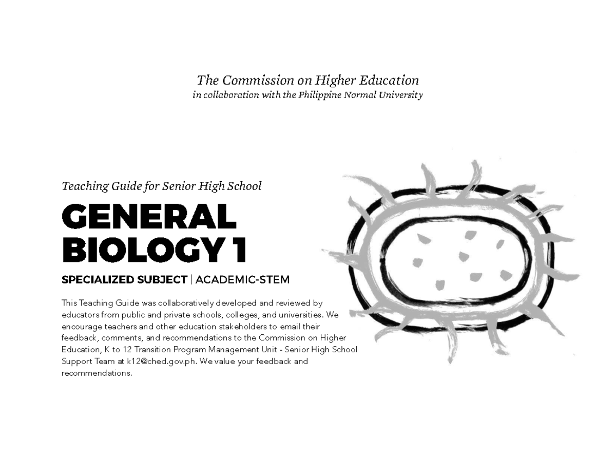K to 12 Senior High School Teaching Guide: General Biology 1 - STEM ...