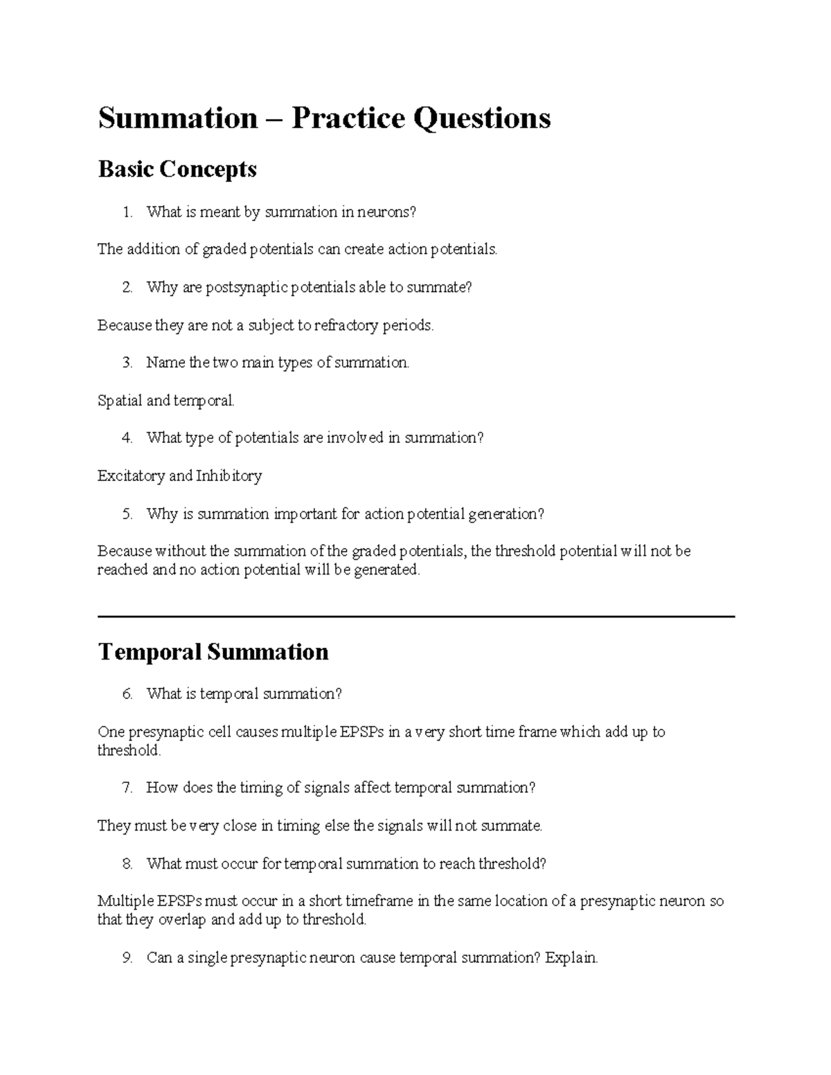 Summation Concepts and Practice Questions (PHYS 214 SU) - Studocu