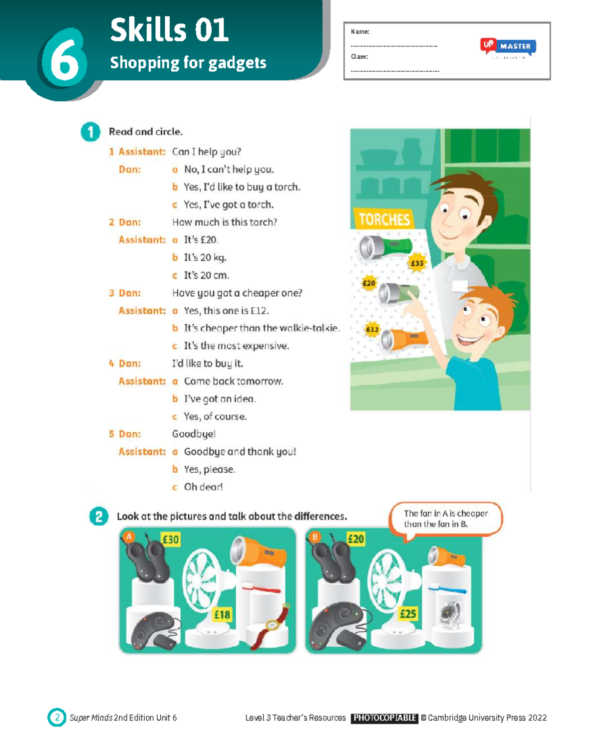 Super Minds 2nd Ed Unit 6 Skills Level 3: Gadgets & Comparatives - Studocu