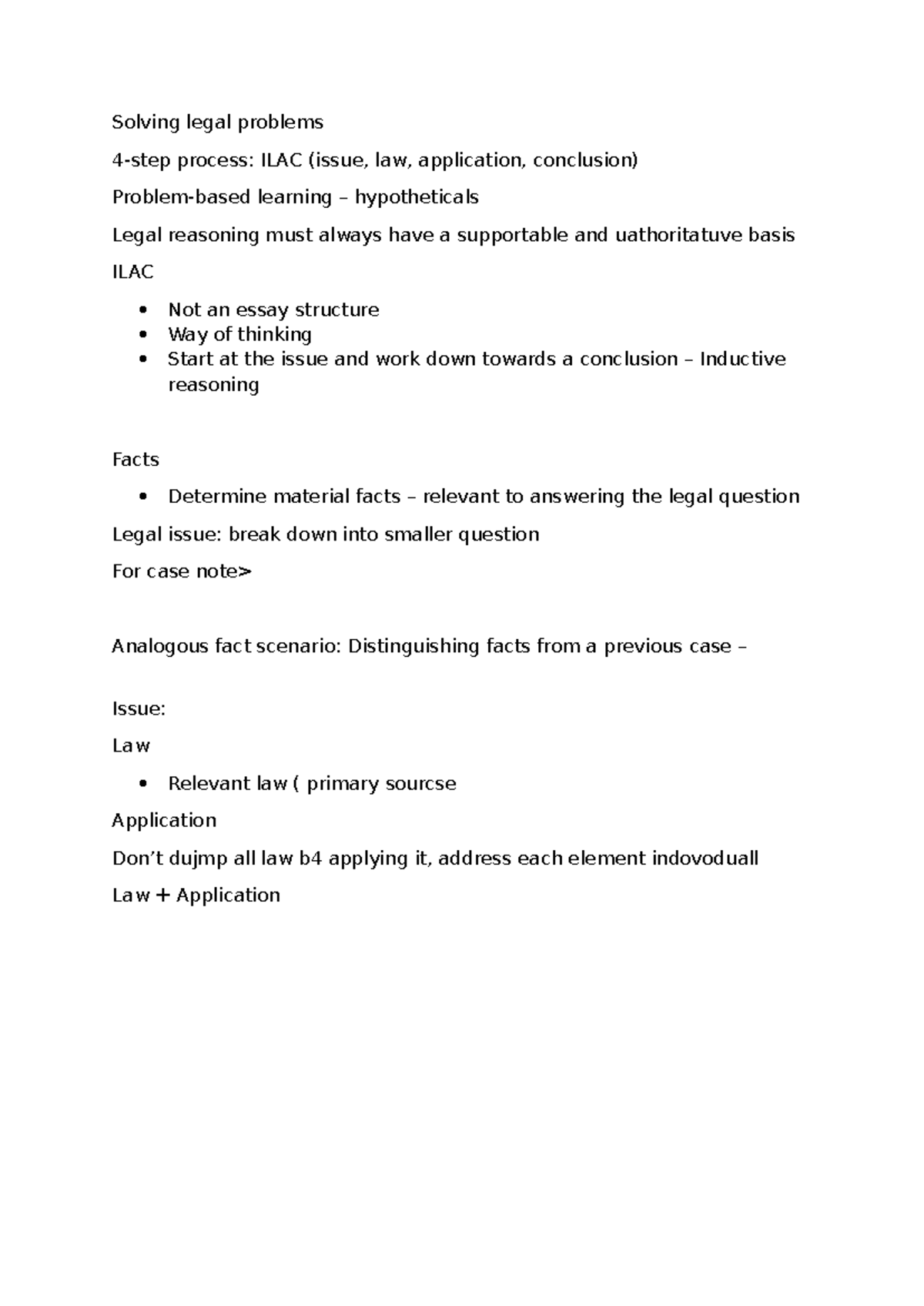 Solving legal problems - Solving legal problems 4-step process: ILAC ...
