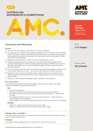 AMC Intermediate. australian maths competitiion - 20202021 AUSTRALIAN ...