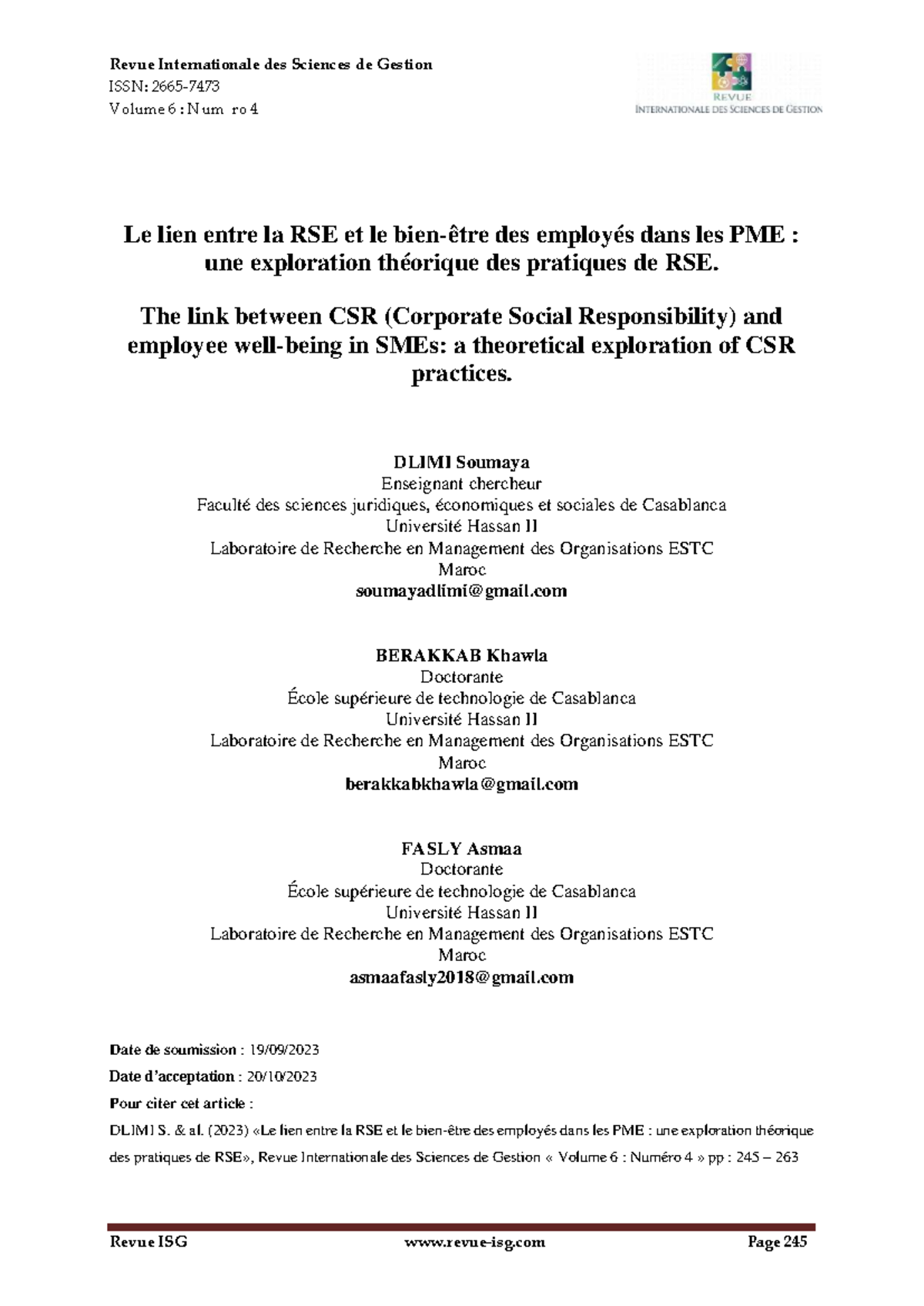 Le lien entre la RSE et le bien-être des employés dans les PME - The ...