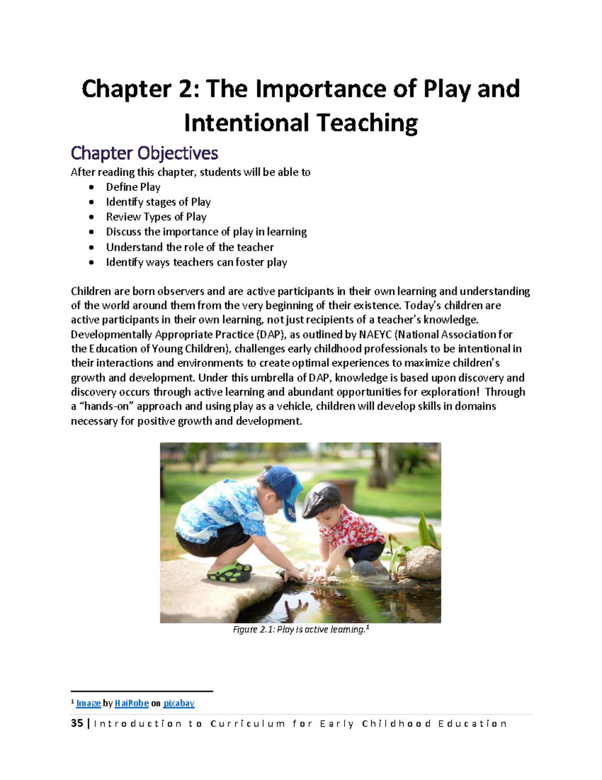 Chapter 2: The Role of Play in Early Childhood Education - ECE 104 ...