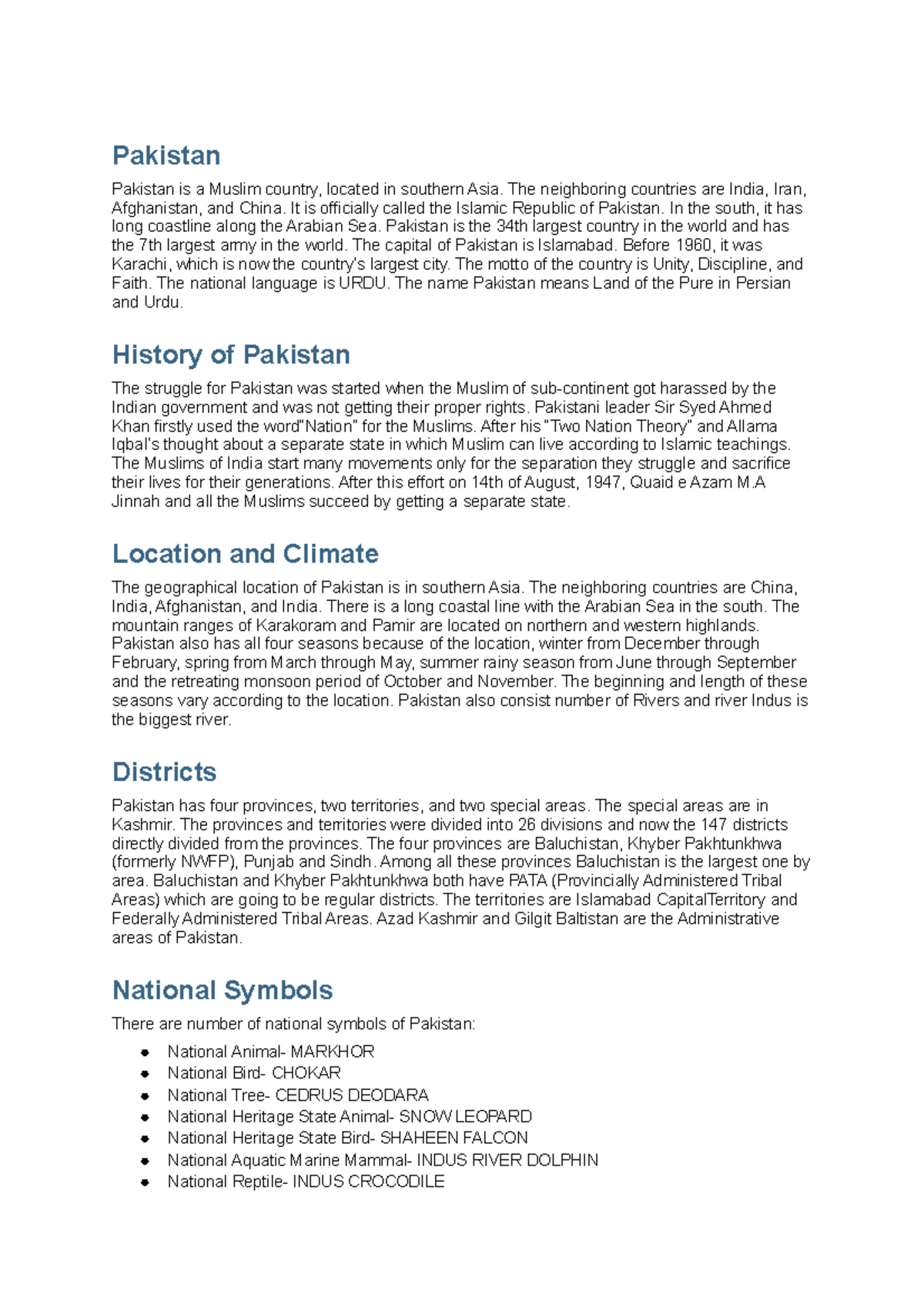 Essay on Pakistan: A Comprehensive Overview of Its History and Culture ...