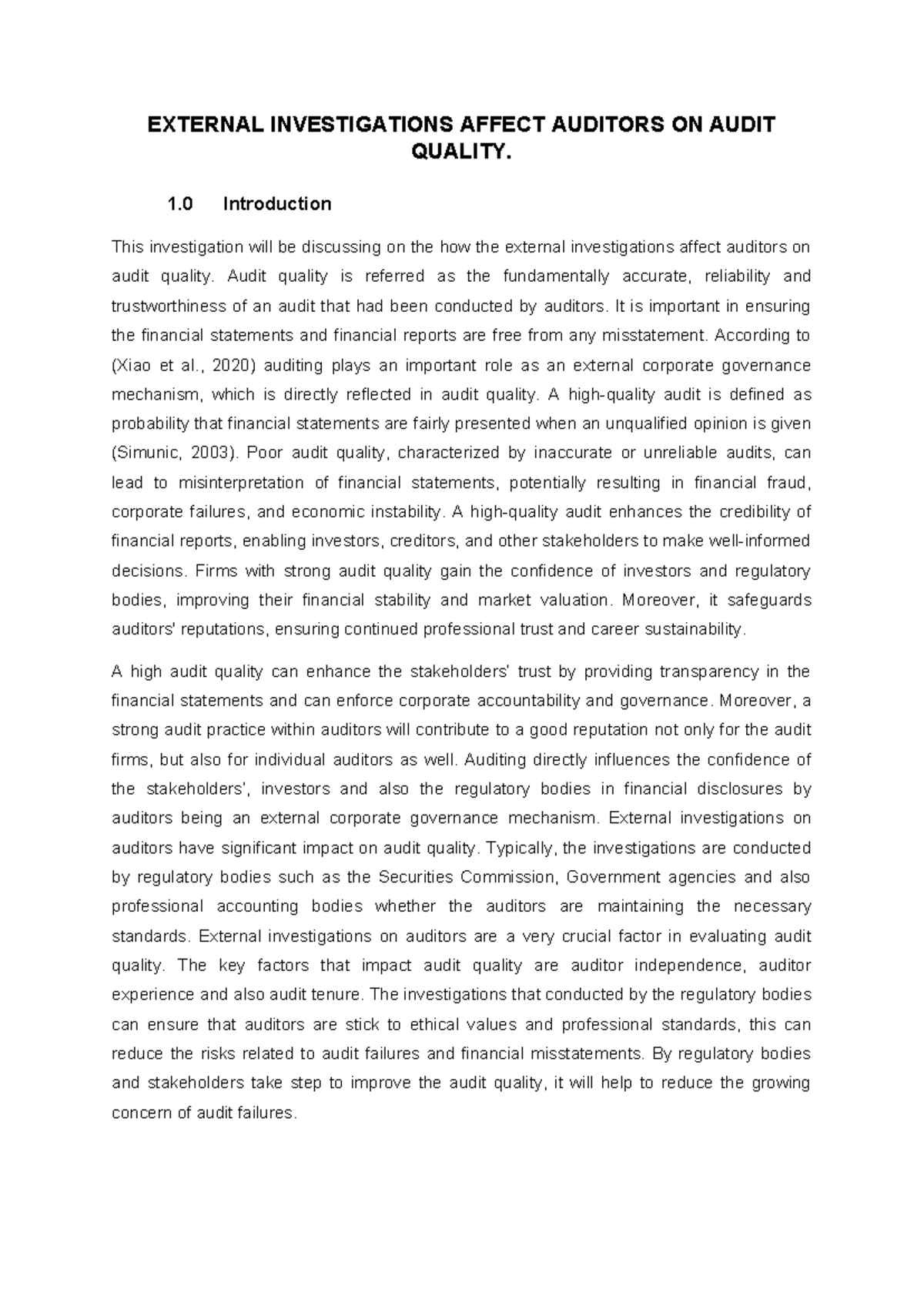 CHAP 1 ( Draft ) - RESEARCH METHODOLOGY ON AUDIT QUALITY - EXTERNAL ...