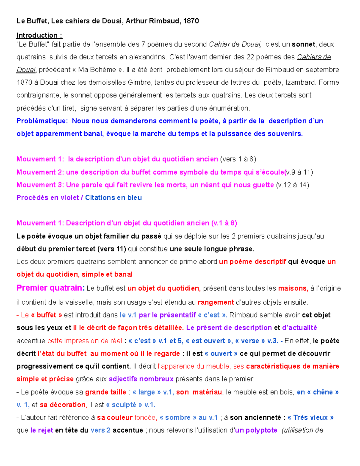 Analyse du poème 