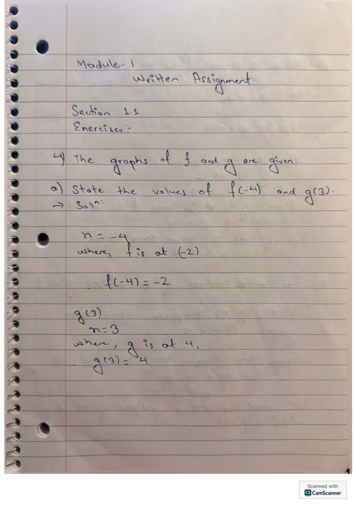 Calculus Module I - Written Assignment Solutions and Exercises - Studocu
