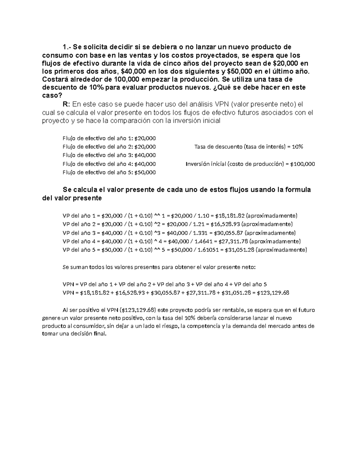EJERCICIOS 2: Análisis de Ventas y Costos de Proyectos - Studocu