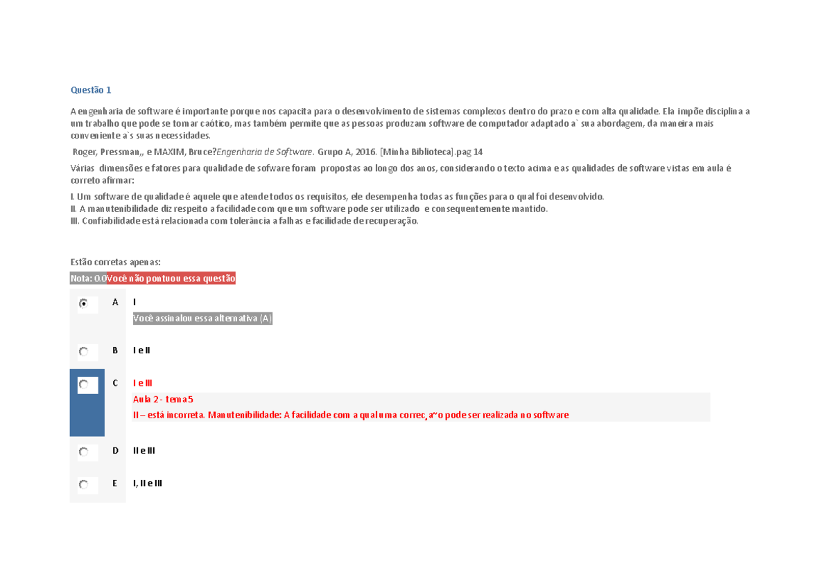 Atividades Prova - Fundamentos de Desenvolvimento de Software (FDS 101 ...